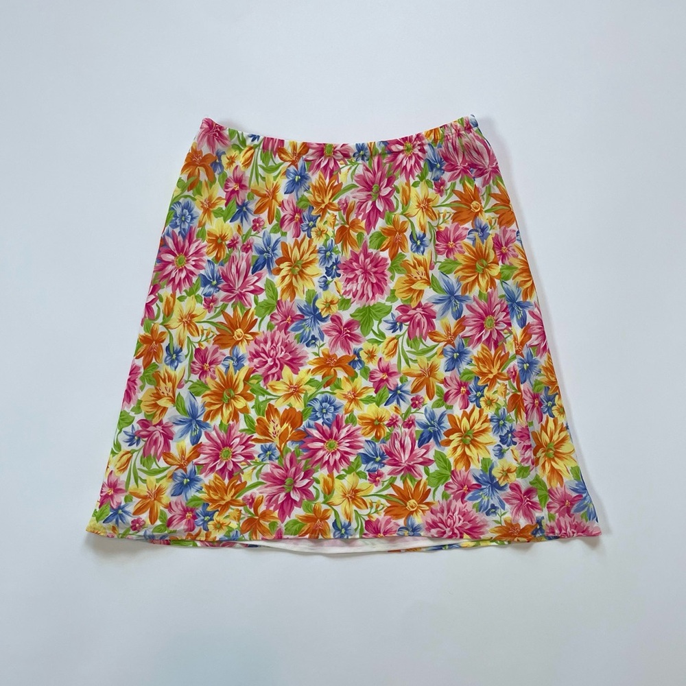Y2K Multicolored Floral Mini Skirt